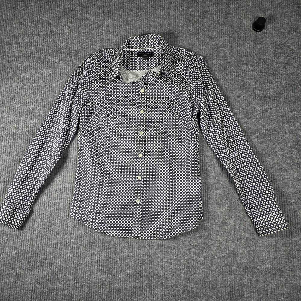 Banana Republic Non Iron Button Shirt Geometric Print Size 8